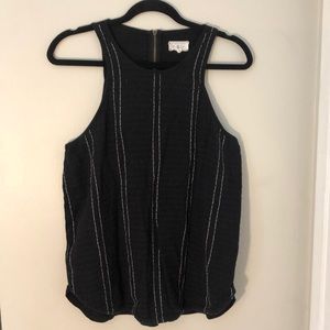 Lou & grey black and white striped tank